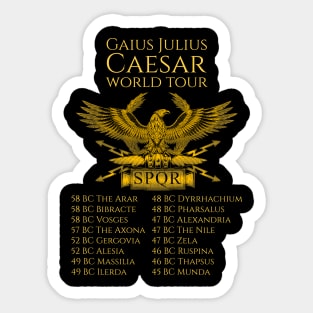 Classical Ancient Roman History Julius Caesar World Tour Sticker